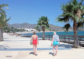 Promenade down to beach in Isla Plana